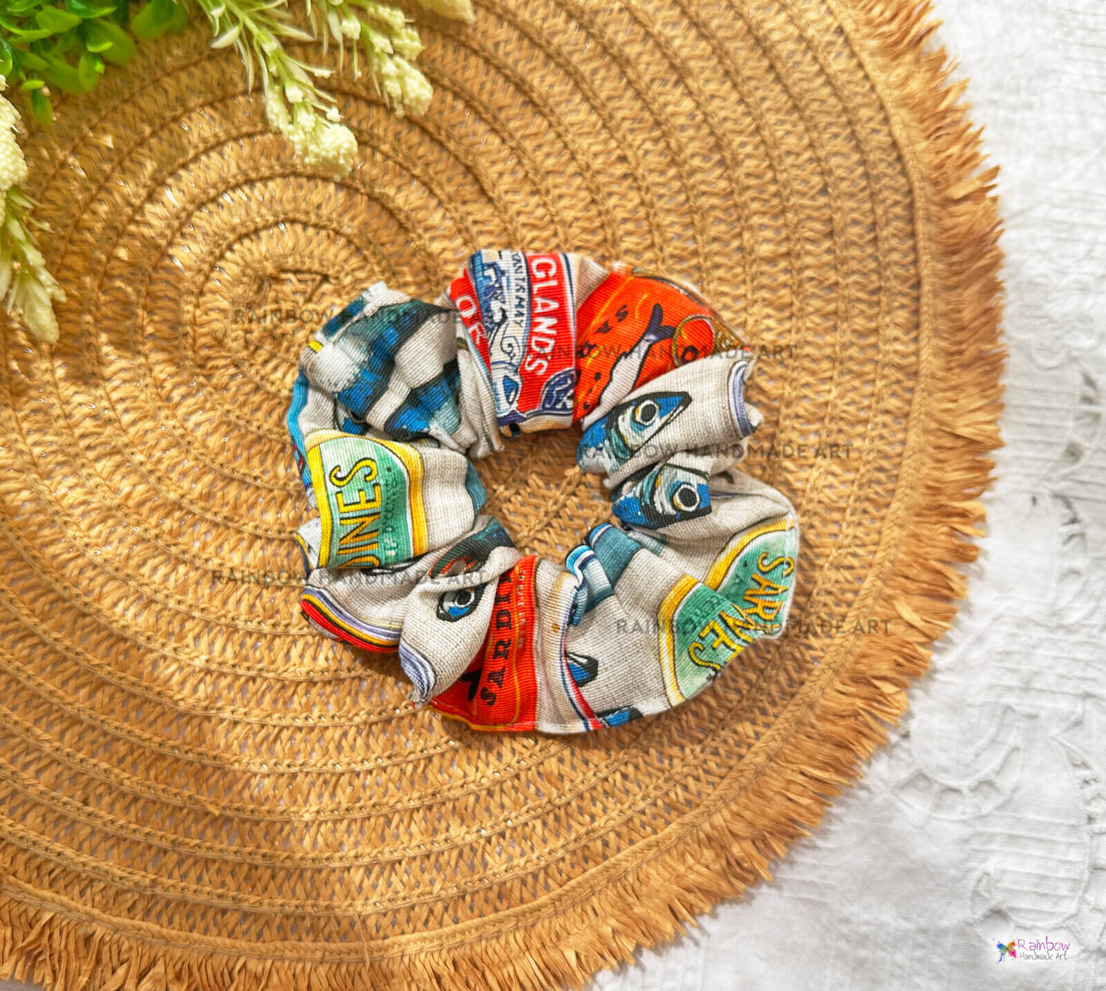 Χειροποίητο Scrunchie Σαρδέλες